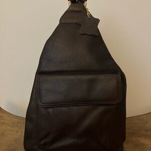 Mila Paoli Leather Backpack Bag